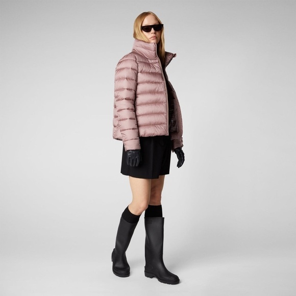 Save the Duck Women's Elsie Puffer Jacket In Misty Rose - Picture 1 of 10